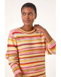 Roman - Wool Blend Striped Stretch Jumper - Lyst