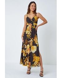 Roman - Floral Print Stretch Wrap Maxi Dress - Lyst