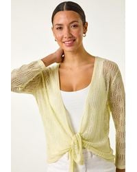 Roman - Textured Light Knit Shrug - Lyst