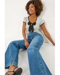 Roman - Bow Front Stretch Top - Lyst