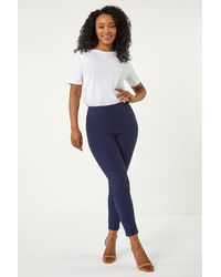 Roman Petite - Full Length Elastic Waist Trousers - Lyst
