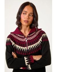 Roman Petite - Fairisle Zip Detail Jumper - Lyst