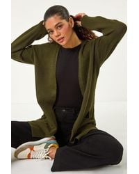 Roman - Soft Knit Longline Cardigan - Lyst