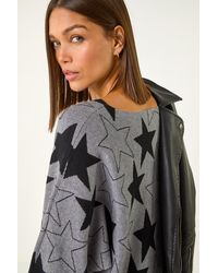 Roman - Star Print Knitted Jumper - Lyst