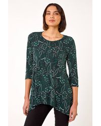 Roman - Floral Print Swing Top - Lyst