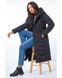 Roman - Hooded Quilted Coat - Lyst