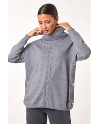 Roman - Cable Knit Tunic Jumper - Lyst