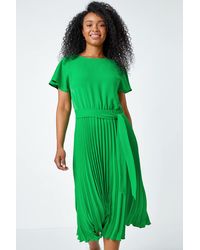 Roman - Originals Petite Plain Pleated Skirt Midi Dress - Lyst