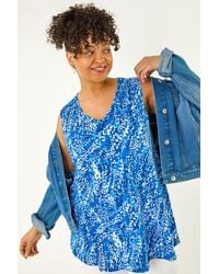 Roman Curve - Printed Swing Vest Top - Lyst
