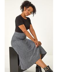 Roman Petite - Stretch Knitted Midi Skirt - Lyst