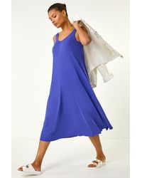 Roman - Strappy Jersey Midi Dress - Lyst