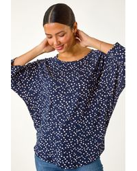 Roman - Spot Print Stretch Top - Lyst