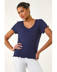 Roman - Textured Lettuce Edge Top - Lyst