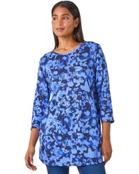 Roman - Abstract Print Stretch Swing Tunic - Lyst