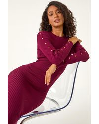 D.u.s.k - Stud Detail Knit Bodycon Dress - Lyst