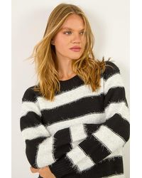 Roman - Crew Neck Stripe Knit Jumper - Lyst