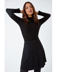 Roman - Elastic Waist Stretch A Line Skater Skirt - Lyst
