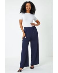 Roman Petite - Wide Leg Stretch Trousers - Lyst