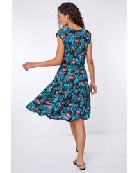 Roman - Floral Print Tiered Woven Dress - Lyst