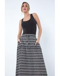 D.u.s.k - Printed Tie Front Pocket Skirt - Lyst