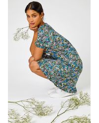 Roman - Ditsy Floral Stretch Jersey Tea Dress - Lyst