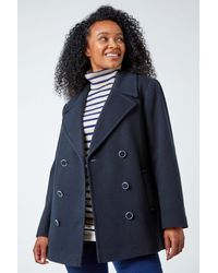 Roman Petite - Double Breasted Smart Coat - Lyst
