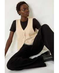 Roman - Tassel Faux Fur Gilet - Lyst