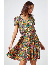 Roman - Ditsy Floral Print Skater Dress - Lyst