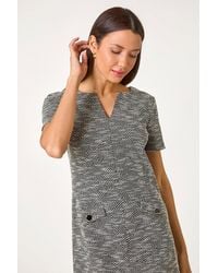 Roman - Textured Pocket Detail Stretch Dress - Lyst