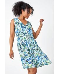 Roman Petite - Aztec Print Tunic Shirt Dress - Lyst