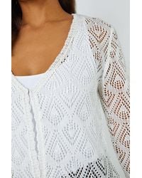 Roman - Knitted Crochet Shimmer Shrug - Lyst