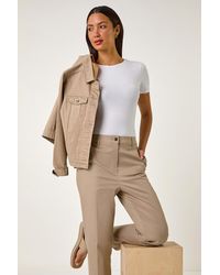Roman - Cotton Full Length Stretch Trouser - Lyst