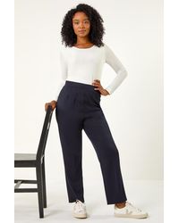 Roman Petite - Straight Leg Ponte Stretch Trouser - Lyst