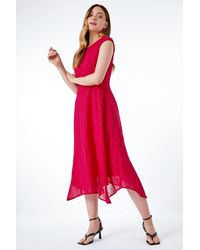 Roman - Embroidered Sequin Hanky Hem Asymmetric Dress - Lyst