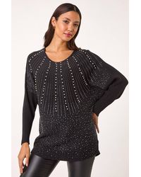 Roman - Diamante Hotfix Sunray Top - Lyst