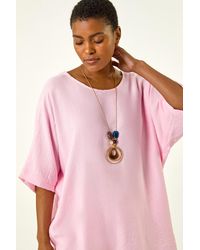 Roman - Tunic Top With Necklace - Lyst