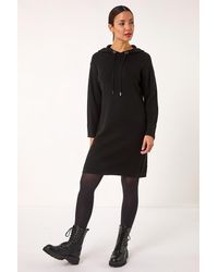 Roman - Hooded Knit Dress - Lyst