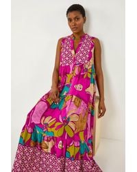 Roman - Boho Floral Print Smock Maxi Dress - Lyst
