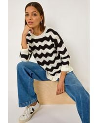 Roman - Wave Stitch Hem Knit Jumper - Lyst