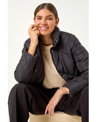 Roman - Diamond Quilted Puffer Coat - Lyst