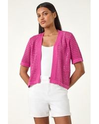 Roman - Open Knit Cardigan - Lyst