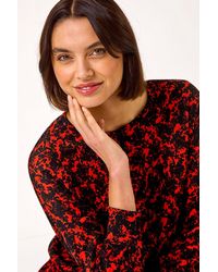 Roman - Abstract Print Stretch Tunic Top - Lyst