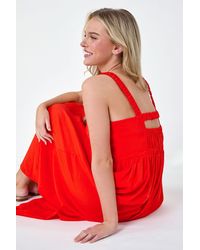 Roman Petite - Plain Stretch Back Maxi Dress - Lyst