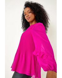 Roman Petite - Pleated Frill Detail Top - Lyst