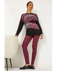 Roman - Fleece Lined Stretch Bengaline Trouser - Lyst