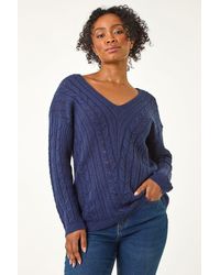 Roman Petite - Petite V-Neck Knit Jumper - Lyst