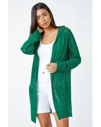 Roman - Longline Hooded Cardigan - Lyst