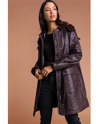 Roman - Waxed Longline Hooded Coat - Lyst