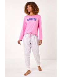 Roman - Coffee Club Pyjama Set - Lyst