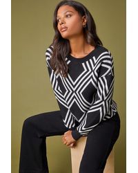 Lilly-and-Hope - Diamond Print Knitted Jumper - Lyst